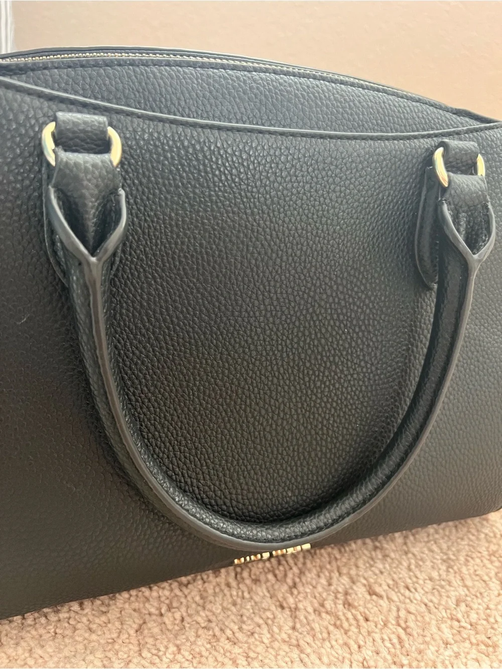 Nine West Black Pebbled Handbag